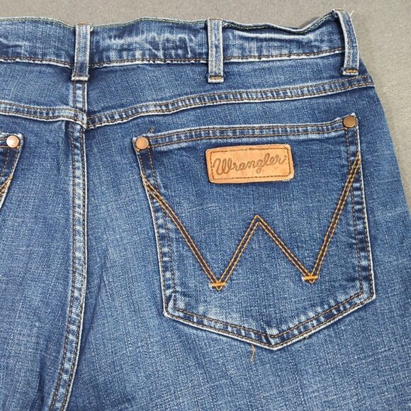 Wrangler Jeans Men's 33x36 Blue Retro Slim Straight Western Denim Cowboy Rodeo - Picture 1 of 11